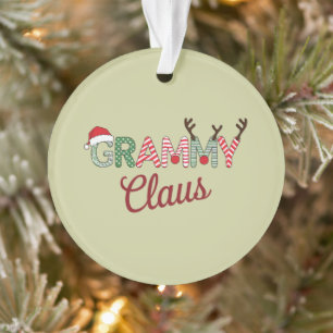Grammy Claus Christmas Grandma Gift Xmas Ornament