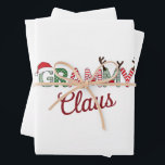 Grammy Claus Christmas Grandma Gift Xmas  Wrapping Paper Sheet<br><div class="desc">Grammy Claus Christmas Grandma Gift Xmas</div>