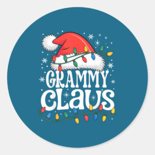 Grammy Claus Funny Xmas Christmas Grandma Holiday  Classic Round Sticker