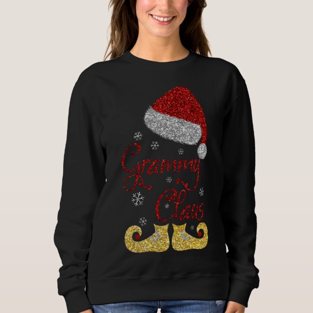 grammy Claus Matching Family Christmas X-mas Gift Sweatshirt (Front)