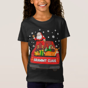 Grammy Claus Red Truck Santa Reindeer Elf Christma T-Shirt