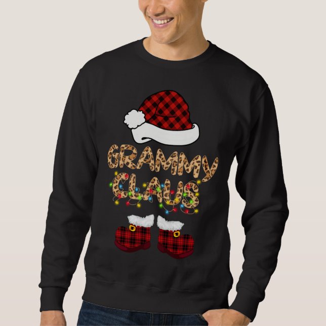 Grammy Claus Santa Hat Christmas Matching Family P Sweatshirt (Front)