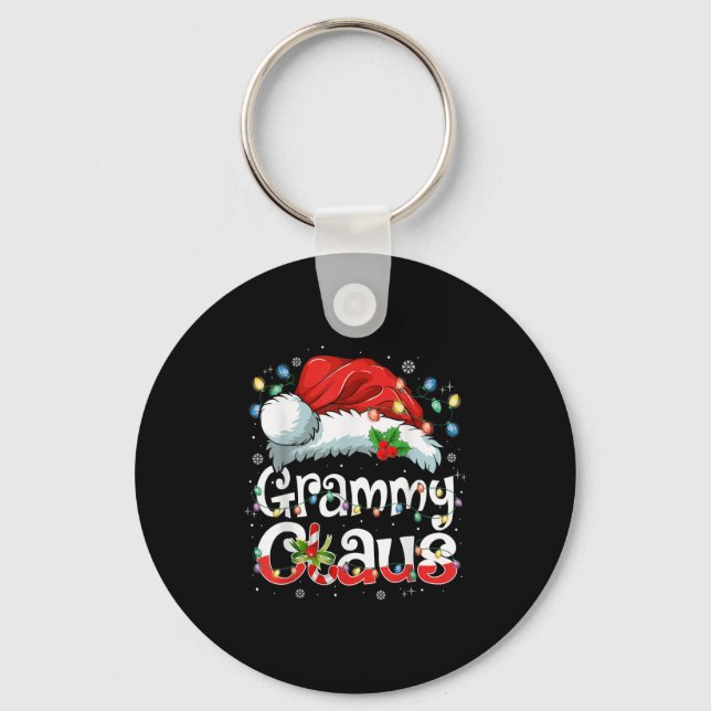 Grammy Claus Xmas Santa Matching Family Christmas  Key Ring (Front)