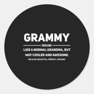 Grammy Definition First Time Grammy Promoted To Gr Classic Round Sticker