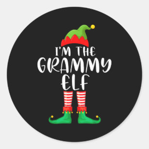 Grammy Elf Matching Family Group Christmas Party P Classic Round Sticker