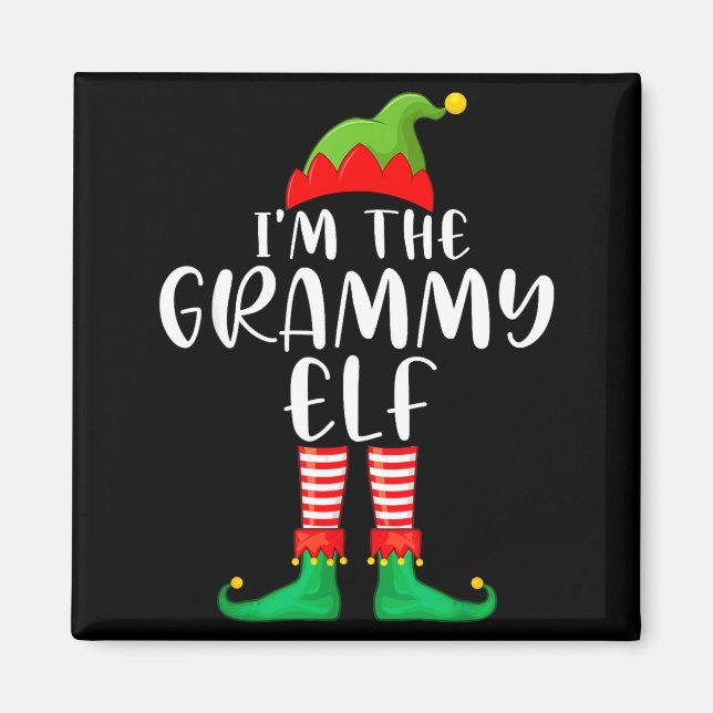 Grammy Elf Matching Family Group Christmas Party P Magnet (Front)