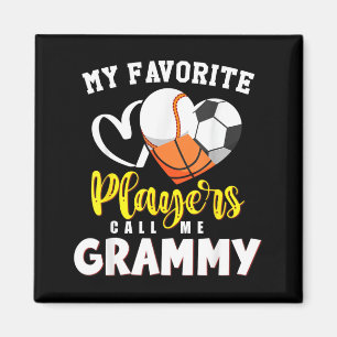 Grammy Favourite Baseball Soccer Basball Players Magnet