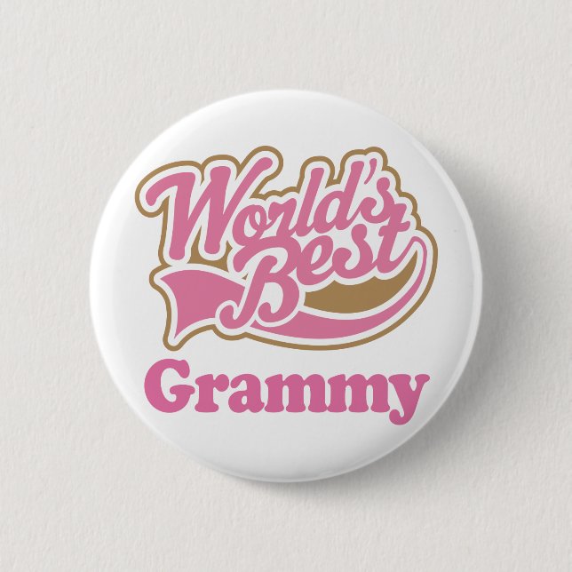 Grammy Gift Pink 6 Cm Round Badge (Front)