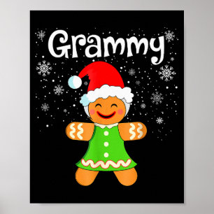 Grammy Gingerbread Family Matching Christmas Women Poster