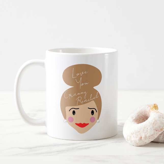 Grammy I Love You Custom Coffee Mug (With Donut)