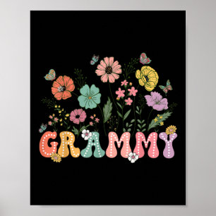 Grammy Mothers Day For Grandma Wildflower Floral W Poster