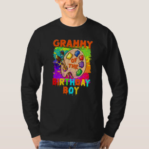 Grammy Of The Birthday Boy Painting Family B Day P T-Shirt