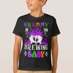 Grammy Of The Brewing Baby Grandma To Be Halloween T-Shirt