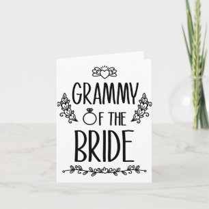 Grammy Of The Bride Wedding Party Family Card