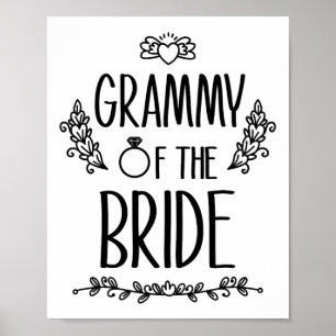 Grammy Of The Bride Wedding Party Family Poster