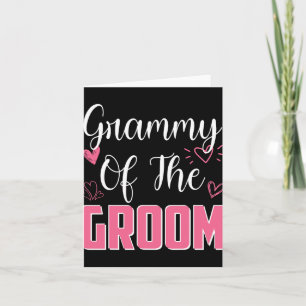 Grammy Of The Groom Family Wedding Party Husband T Card
