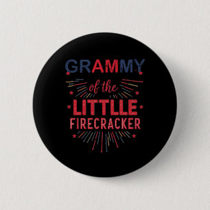 Grammy Of The Little Firecracker 4th Of July Birth 6 Cm Round Badge