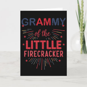 Grammy Of The Little Firecracker 4th Of July Birth Card