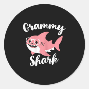 Grammy Shark Mother's Day Grandma Funny Classic Round Sticker
