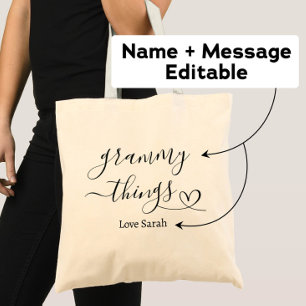 Grammy Things Custom Gift from Grandkids Tote Bag