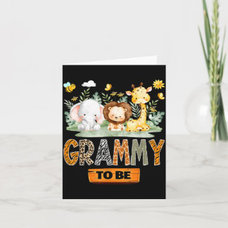 Grammy to Be Safari Jungle Animal Gender Reveal Card