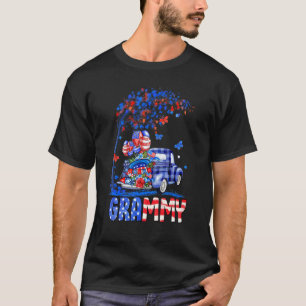 Grammy Truck American Flag Fireworks Patriotic 4th T-Shirt