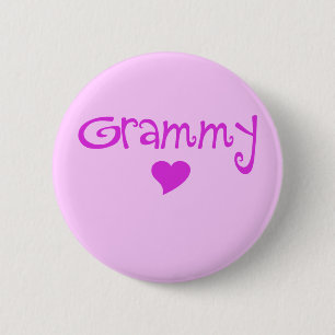 Grammy With Heart 6 Cm Round Badge