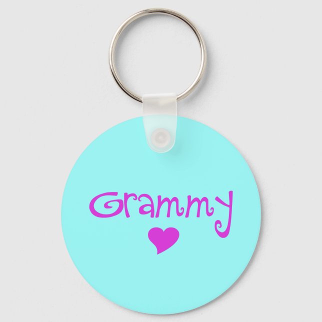 Grammy With Heart Key Ring (Front)