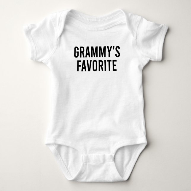 Grammy's Favorite Funny Baby Grandmother Quote Baby Bodysuit (Front)