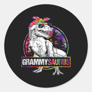 Grammysaurus Dinosaur Grammy Saurus Family Matchin Classic Round Sticker
