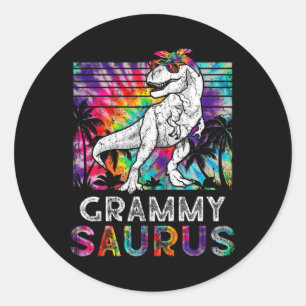 Grammysaurus Dinosaur Grammy Saurus Family Matchin Classic Round Sticker