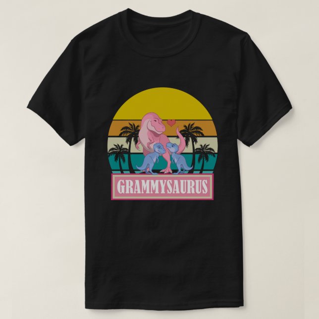 GRAMMYSAURUS Dinosaur T-Rex Fathers Day T-Shirt (Design Front)