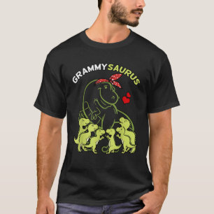 Grammysaurus Grammy 6 Kids Dinosaur Mother s Day T-Shirt