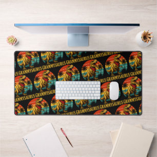 Grammysaurus T Rex Dinosaur Grammy Mothers Day Desk Mat