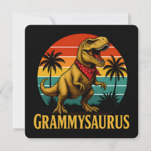 Grammysaurus T Rex Dinosaur Grammy Mothers Day Invitation