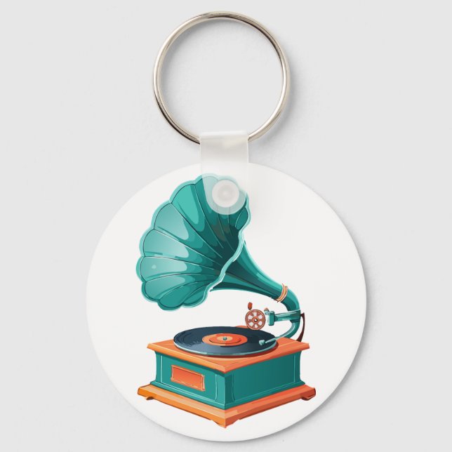 Gramophone Key Ring (Front)