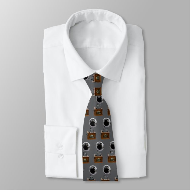 Gramophone Neck Tie (Tied)