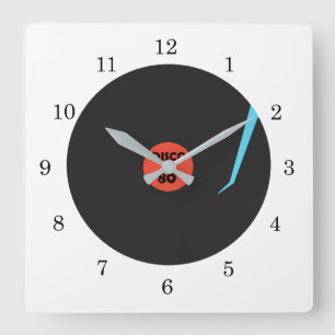 Gramophone Record Clock - Disco 80' Dance Party