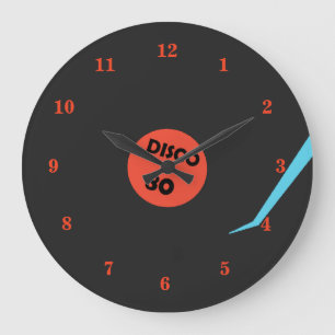 Gramophone Record Fun Clock - Retro Disco Party