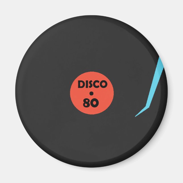 Gramophone Record Magnet - Retro Disco Party (Front)