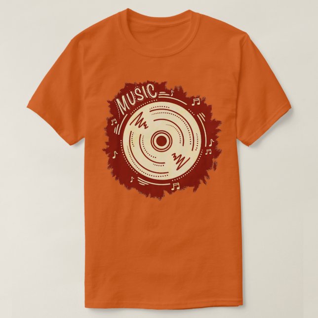 Gramophone retro disc T-Shirt (Design Front)