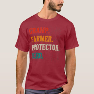 Gramp Farmer Protector Hero Grandpa Granddad T-Shirt