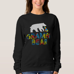 Grampa Bear Autism Awareness Proud Autism Sweatshirt