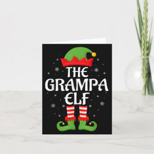 Grampa Elf Xmas Family Matching Elf Squad Christma Card