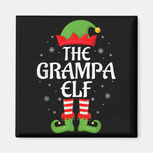 Grampa Elf Xmas Family Matching Elf Squad Christma Magnet