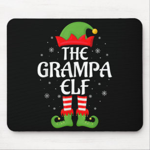 Grampa Elf Xmas Family Matching Elf Squad Christma Mouse Pad