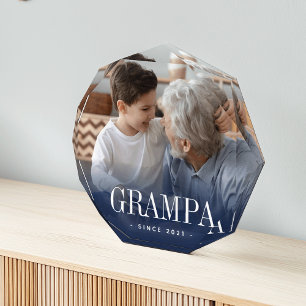Grampa Grandpa Year Established Photo Block
