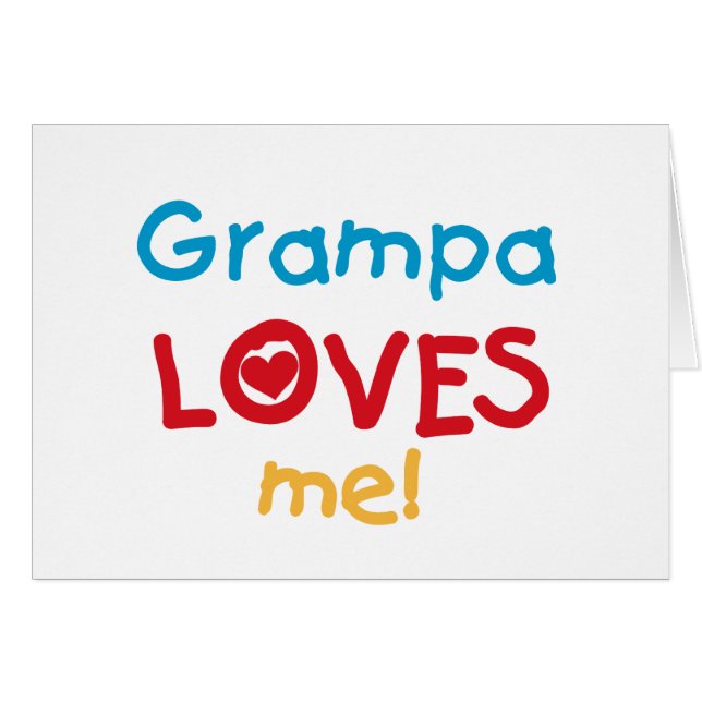 Grampa Loves Me T-shirts and Gifts (Front Horizontal)