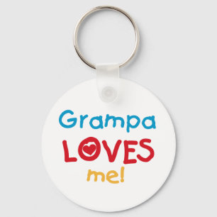 Grampa Loves Me T-shirts and Gifts Key Ring