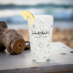 Grampa Modern Elegant Simple Father's Day Glass